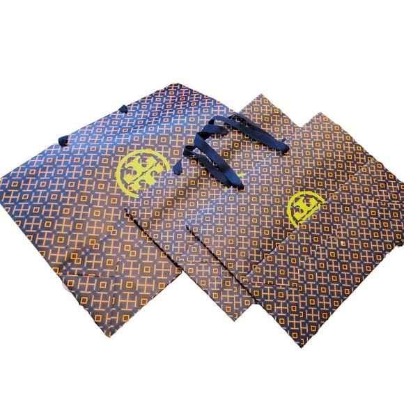Tory Burch Shopping Bags Med + XL Set of 3 Signature Reusable Gift Prop VR204 - Picture 1 of 6